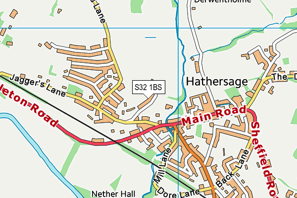 S32 1BS map - OS VectorMap District (Ordnance Survey)