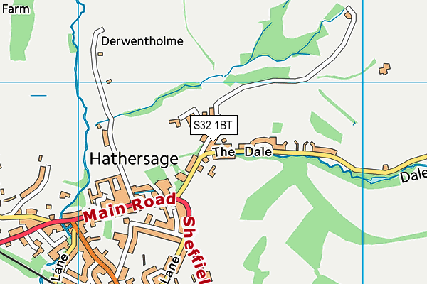 S32 1BT map - OS VectorMap District (Ordnance Survey)