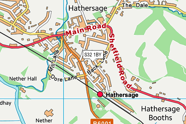 S32 1BY map - OS VectorMap District (Ordnance Survey)