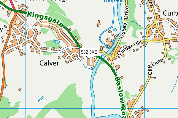 S32 3XE map - OS VectorMap District (Ordnance Survey)