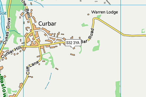 S32 3YA map - OS VectorMap District (Ordnance Survey)