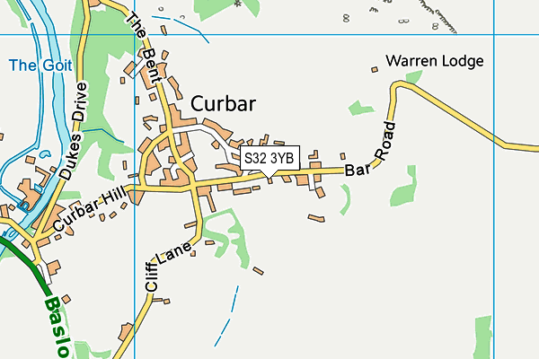 S32 3YB map - OS VectorMap District (Ordnance Survey)