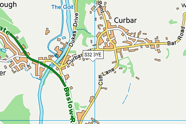 S32 3YE map - OS VectorMap District (Ordnance Survey)