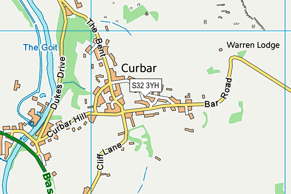 S32 3YH map - OS VectorMap District (Ordnance Survey)