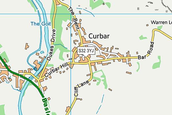 S32 3YJ map - OS VectorMap District (Ordnance Survey)