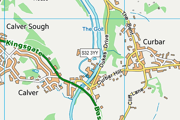 S32 3YY map - OS VectorMap District (Ordnance Survey)