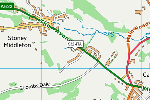 S32 4TA map - OS VectorMap District (Ordnance Survey)