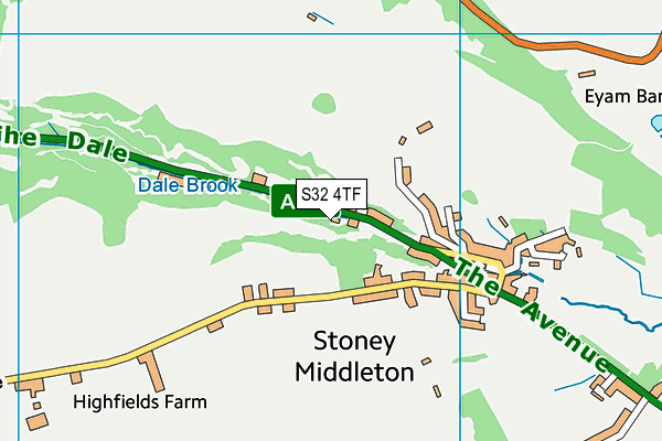 S32 4TF map - OS VectorMap District (Ordnance Survey)