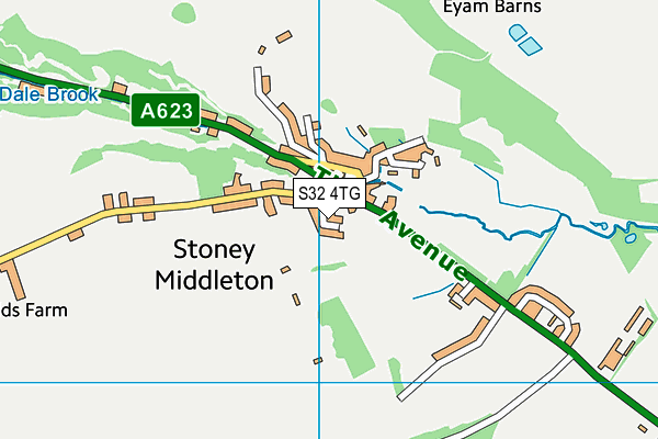 S32 4TG map - OS VectorMap District (Ordnance Survey)