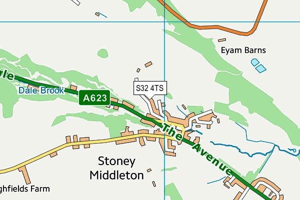 S32 4TS map - OS VectorMap District (Ordnance Survey)