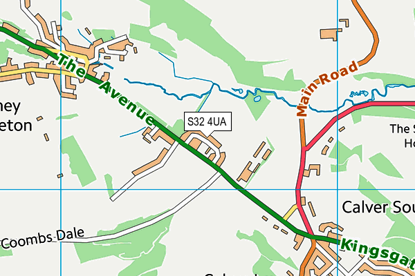 S32 4UA map - OS VectorMap District (Ordnance Survey)