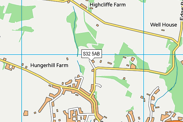 S32 5AB map - OS VectorMap District (Ordnance Survey)