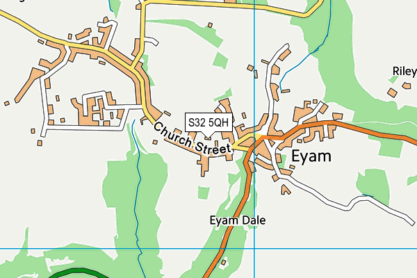 Eyam CofE Primary School map (S32 5QH) - OS VectorMap District (Ordnance Survey)