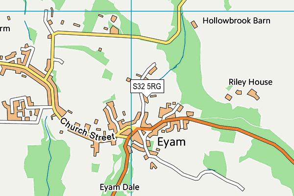 S32 5RG map - OS VectorMap District (Ordnance Survey)