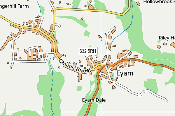 S32 5RH map - OS VectorMap District (Ordnance Survey)