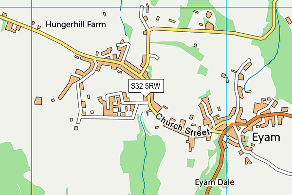 S32 5RW map - OS VectorMap District (Ordnance Survey)