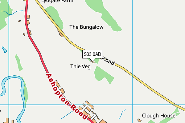 S33 0AD map - OS VectorMap District (Ordnance Survey)