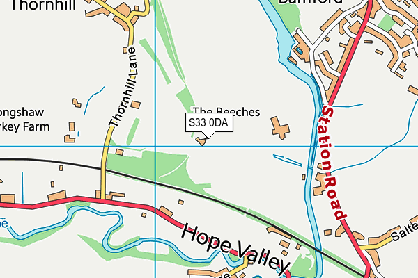 Bamford With Thornhill Recreation Ground map (S33 0DA) - OS VectorMap District (Ordnance Survey)