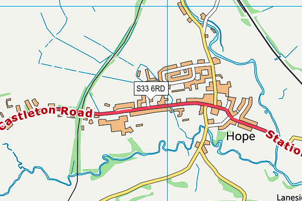 Hope Sports Club map (S33 6RD) - OS VectorMap District (Ordnance Survey)
