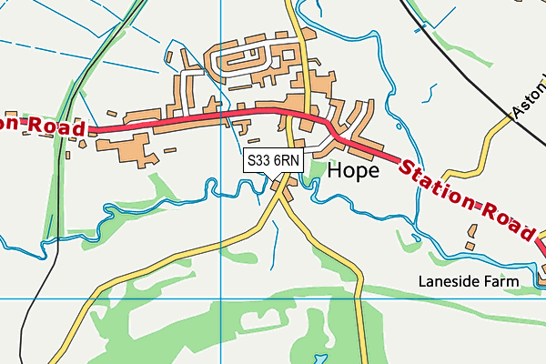 S33 6RN map - OS VectorMap District (Ordnance Survey)