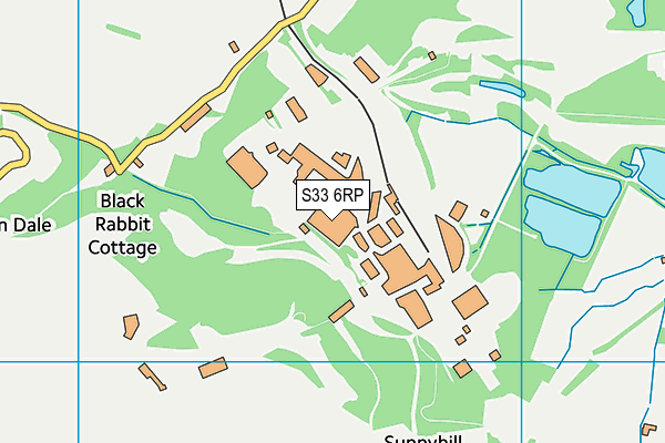 S33 6RP map - OS VectorMap District (Ordnance Survey)