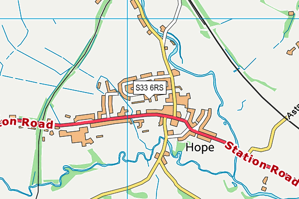 S33 6RS map - OS VectorMap District (Ordnance Survey)