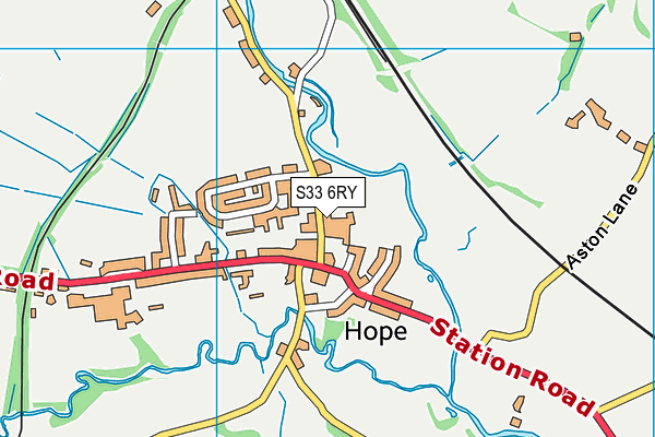 S33 6RY map - OS VectorMap District (Ordnance Survey)