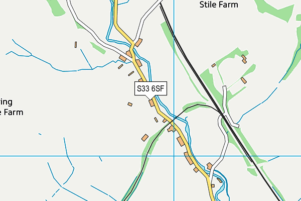 S33 6SF map - OS VectorMap District (Ordnance Survey)