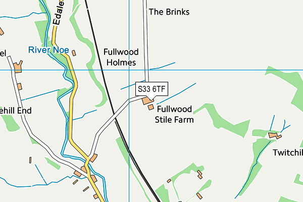 S33 6TF map - OS VectorMap District (Ordnance Survey)