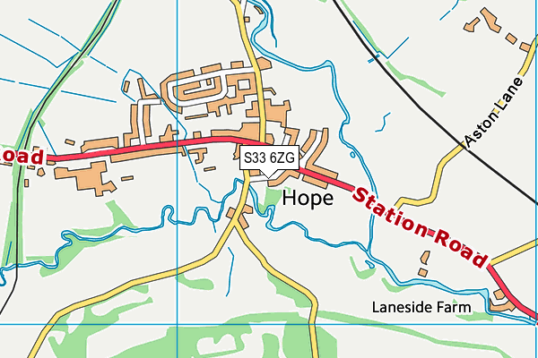S33 6ZG map - OS VectorMap District (Ordnance Survey)