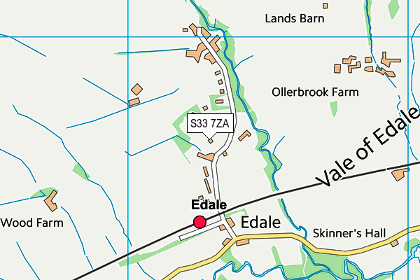 S33 7ZA map - OS VectorMap District (Ordnance Survey)