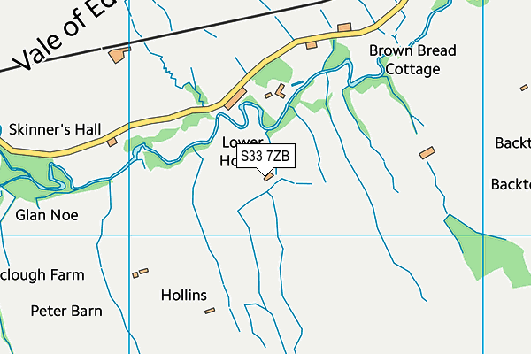 S33 7ZB map - OS VectorMap District (Ordnance Survey)