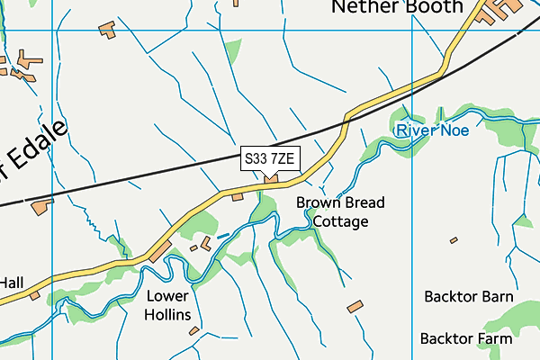 S33 7ZE map - OS VectorMap District (Ordnance Survey)