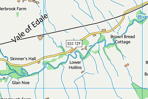 S33 7ZF map - OS VectorMap District (Ordnance Survey)