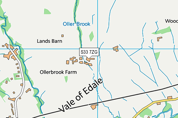 S33 7ZG map - OS VectorMap District (Ordnance Survey)