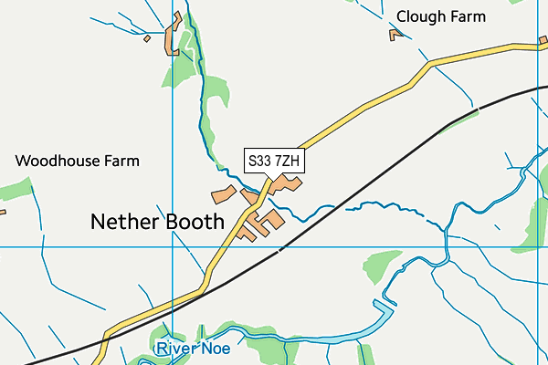 S33 7ZH map - OS VectorMap District (Ordnance Survey)