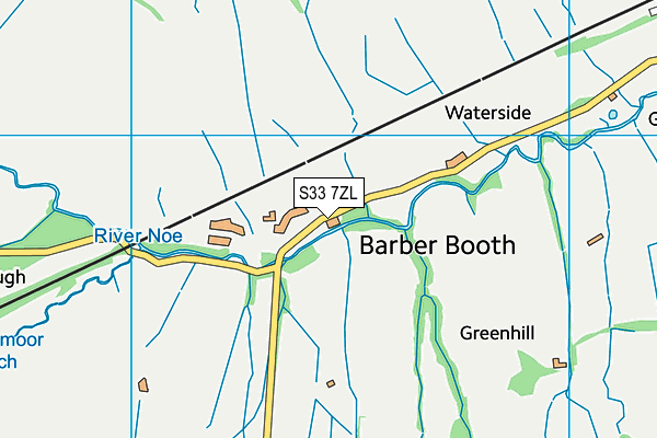 S33 7ZL map - OS VectorMap District (Ordnance Survey)