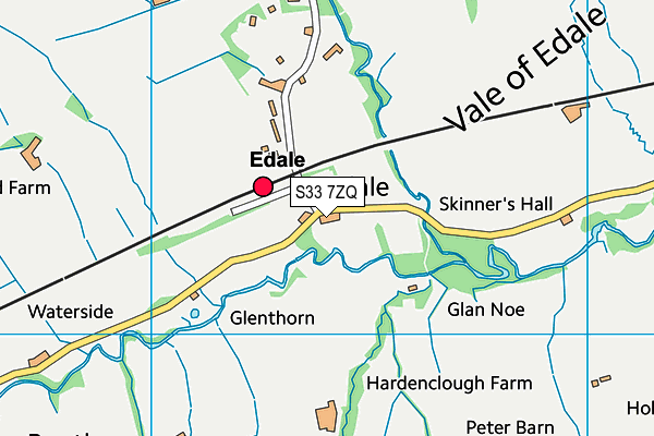 Edale Playing Fields map (S33 7ZQ) - OS VectorMap District (Ordnance Survey)