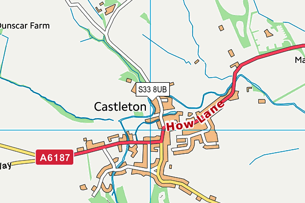 S33 8UB map - OS VectorMap District (Ordnance Survey)