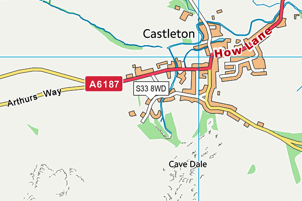 S33 8WD map - OS VectorMap District (Ordnance Survey)