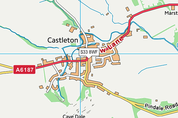 S33 8WF map - OS VectorMap District (Ordnance Survey)