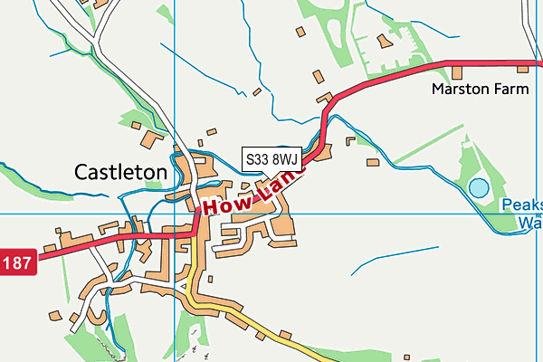 S33 8WJ map - OS VectorMap District (Ordnance Survey)