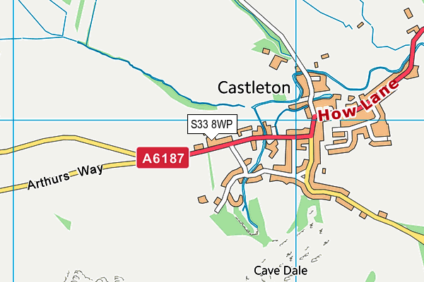 S33 8WP map - OS VectorMap District (Ordnance Survey)