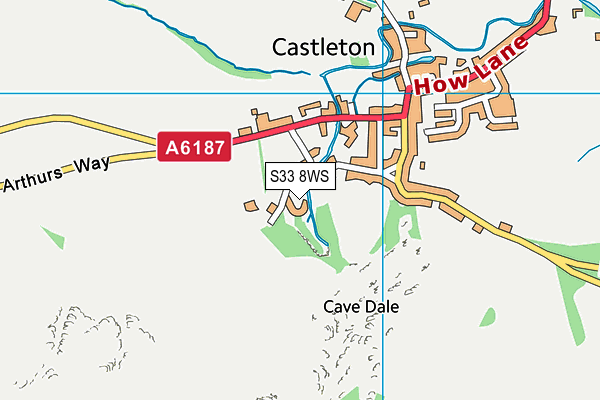 S33 8WS map - OS VectorMap District (Ordnance Survey)