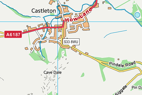 S33 8WU map - OS VectorMap District (Ordnance Survey)