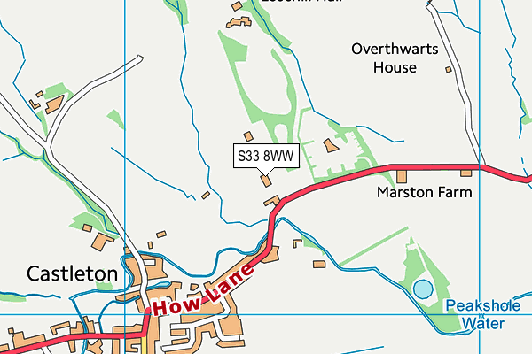 S33 8WW map - OS VectorMap District (Ordnance Survey)