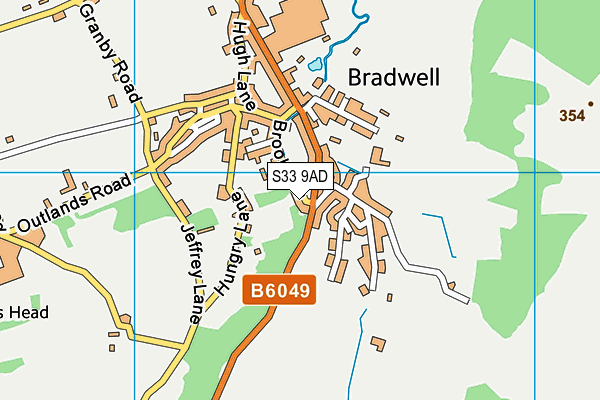 S33 9AD map - OS VectorMap District (Ordnance Survey)