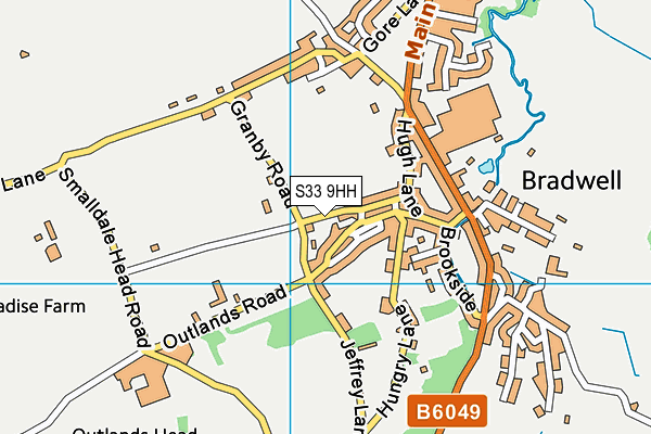 S33 9HH map - OS VectorMap District (Ordnance Survey)
