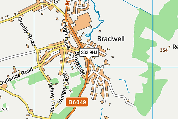 Bradwell CofE (Controlled) Infant School map (S33 9HJ) - OS VectorMap District (Ordnance Survey)