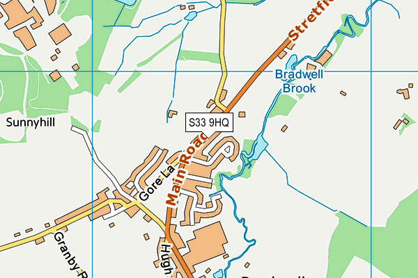 S33 9HQ map - OS VectorMap District (Ordnance Survey)